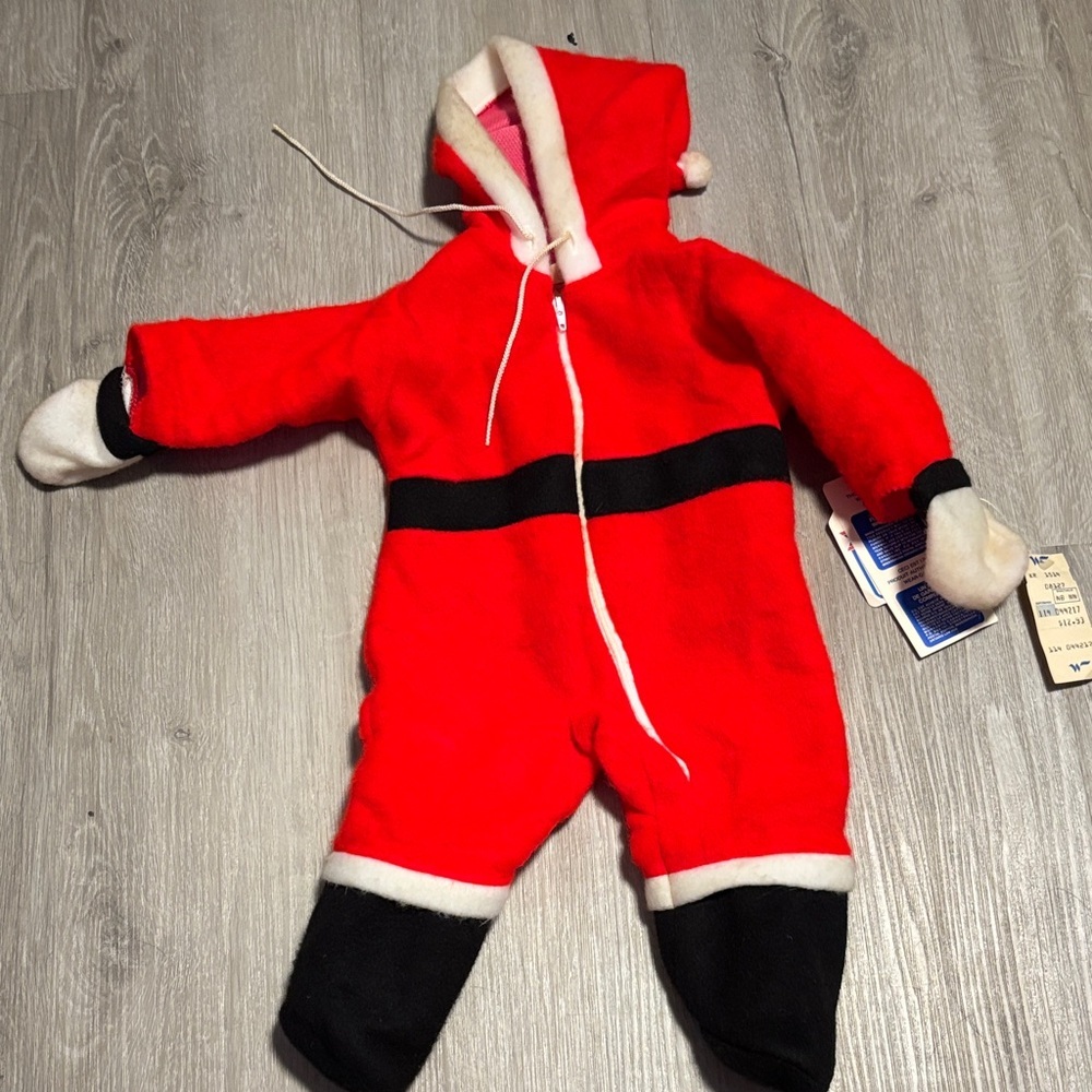 Festive Red Baby Onesie with White Accents